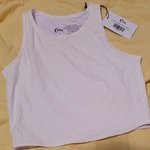 White leopard crop tank